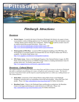 Pittsburgh Attractions