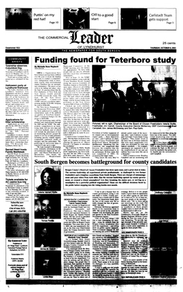 Funding Found for Teterboro Study