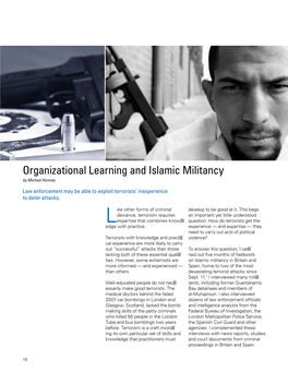 Organizational Learning and Islamic Militancy by Michael Kenney