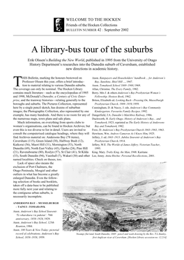 A Library-Bus Tour of the Suburbs