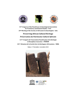 Preserving African Cultural Heritage Préservation Du Patrimoine Culturel