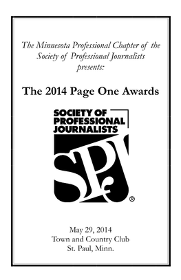 The 2014 Page One Awards