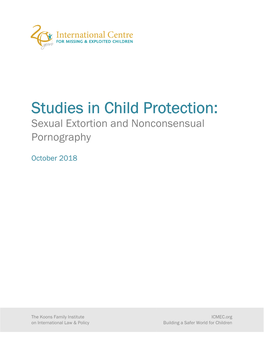 Studies in Child Protection: Sexual Extortion and Nonconsensual Pornography