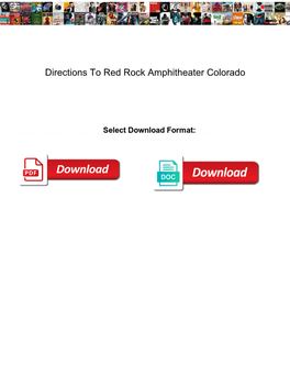 Directions to Red Rock Amphitheater Colorado Woodalls