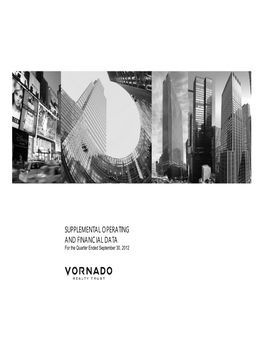 SUPPLEMENTAL OPERATING and FINANCIAL DATA for the Quarter Ended September 30, 2012