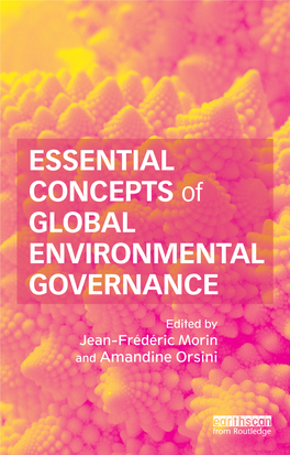 ESSENTIAL CONCEPTS of GLOBAL ENVIRONMENTAL GOVERNANCE