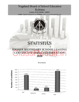 (HSSLC) EXAMINATION 2020 Nagaland Board of School Education Kohima