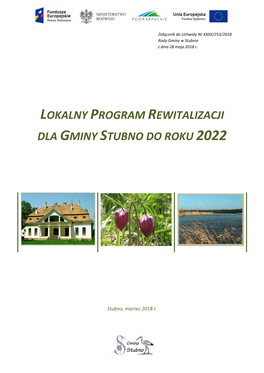 Lokalny Program Rewitalizacji Dla Gminy Stubno Do Roku 2022