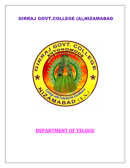 Department of Telugu