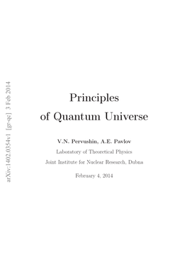 Principles of Quantum Universe”