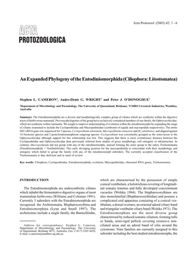 Ciliophora: Litostomatea)