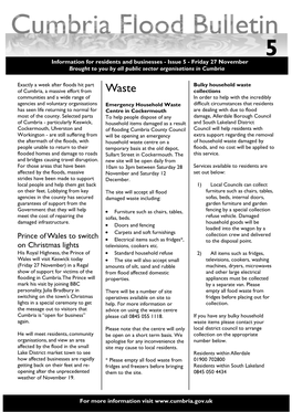 Cumbria Flood Bulletin 5