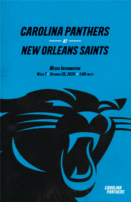 Carolina Panthers at NEW ORLEANS SAINTS