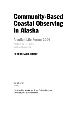 Community-Based Coastal Observing in Alaska