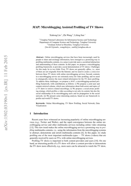 MAP: Microblogging Assisted Profiling of TV Shows