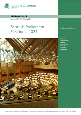 Scottish Parliament Elections: 2021