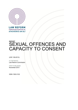 Report on Sexual Offences and Capacity to Consent