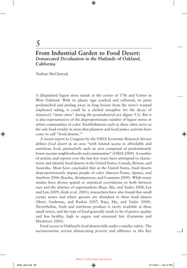 From Industrial Garden to Food Desert: Demarcated Devaluation in the Flatlands of Oakland, California