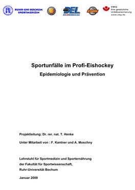 Sportunfälle Im Profi-Eishockey – Epidemiologie Und Prävention