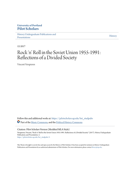 Rock Â•Ÿnâ•Ž Roll in the Soviet Union 1955-1991: Reflections of a Divided