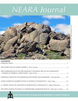 NEARA Journal Carved Tufa Boulders at Winnemucca Lake Site