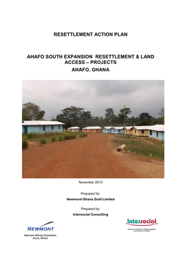 Ahafo South Expansion Resettlement & Land Access