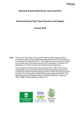 Revised Housing Topic Paper (TP3(REV))