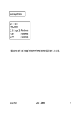 Video Aspect Ratios and Frame Format(PDF)