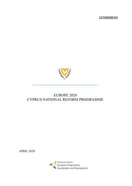 Europe 2020 Cyprus National Reform Programme 2020