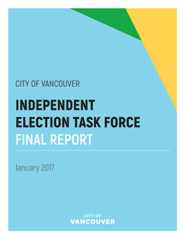 Independent Election Task Force Report