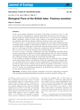 Biological Flora of the British Isles: Fraxinus Excelsior