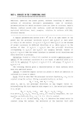 Unit 6. Surfaces in the 3-Dimensional Space