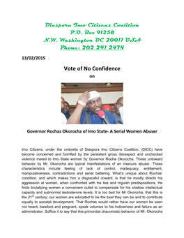Vote of No Confidence on Rochas.Pdf