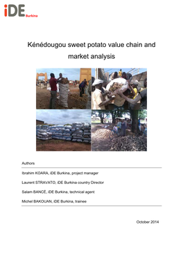 Kénédougou Sweet Potato Value Chain and Market Analysis