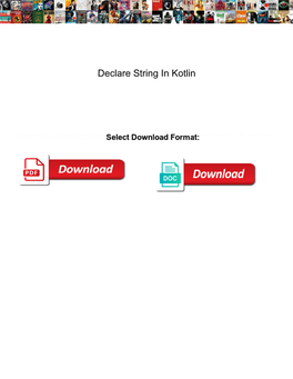 Declare String in Kotlin