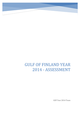 Gulf of Finland Year 2014 - Assessment