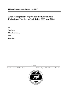 Area Management Report for the Recreational Fisheries of Northern Cook Inlet, 2005 and 2006