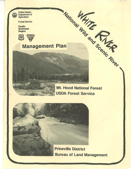 White River National Wild and Scenic River Management Plan, Decision Notice, and .Finding of No Significant Impact