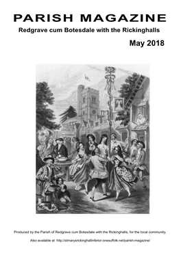 PARISH MAGAZINE Redgrave Cum Botesdale with the Rickinghalls May 2018