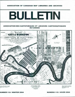 ASSOCIATION of CANADIAN MAP LIBRARIES and ARCHIVES ASSOCIATION DES CARTOTHEQUES ET ARCHIVES CARTOGRAPHIQUES DUCANADA •Umber 11