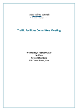 Agenda of Traffic Facilities Committee Meeting