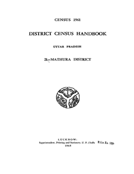 District Census Handbook, 21-Mathura, Uttar Pradesh