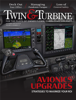 AVIONICS UPGRADES STRATEGIES to MAXIMIZE YOUR ROI Bose Corporation EDITOR Rebecca Groom Jacobs DECEMBER2020 • VOL