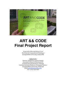 ART && CODE Final Project Report