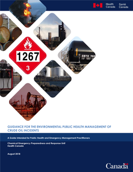 Guidance for the Environmental Public Health Management of Crude Oil Incidents
