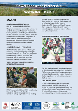 Gower Landscape Partnership Newsletter – Issue 3 #F
