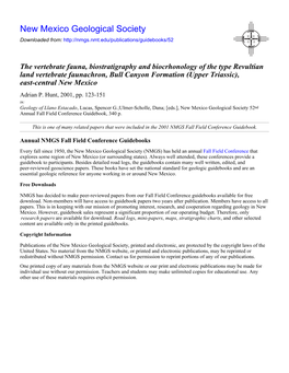 The Vertebrate Fauna, Biostratigraphy and Biocrhonology of the Type