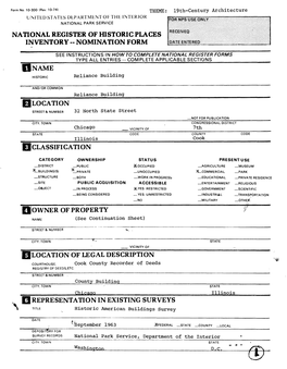 National Register of Historic Places Inventory -- Nomination Form