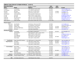 Omaha Coalition of Citizen Patrols