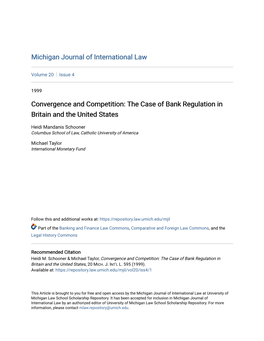The Case of Bank Regulation in Britain and the United States